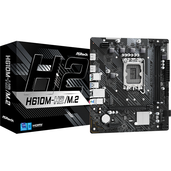 Mainboard H610M-H2/M.2 DDR4 | Intel H610 | M.2 PCIe | M-ATX | BH Chính Hãng