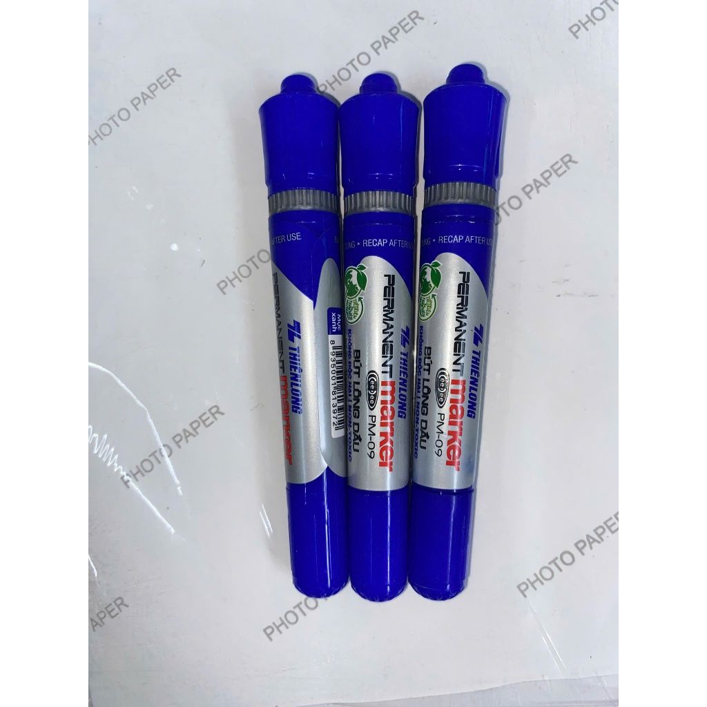 Bút lông dầu Thiên Long PM-09 màu xanh