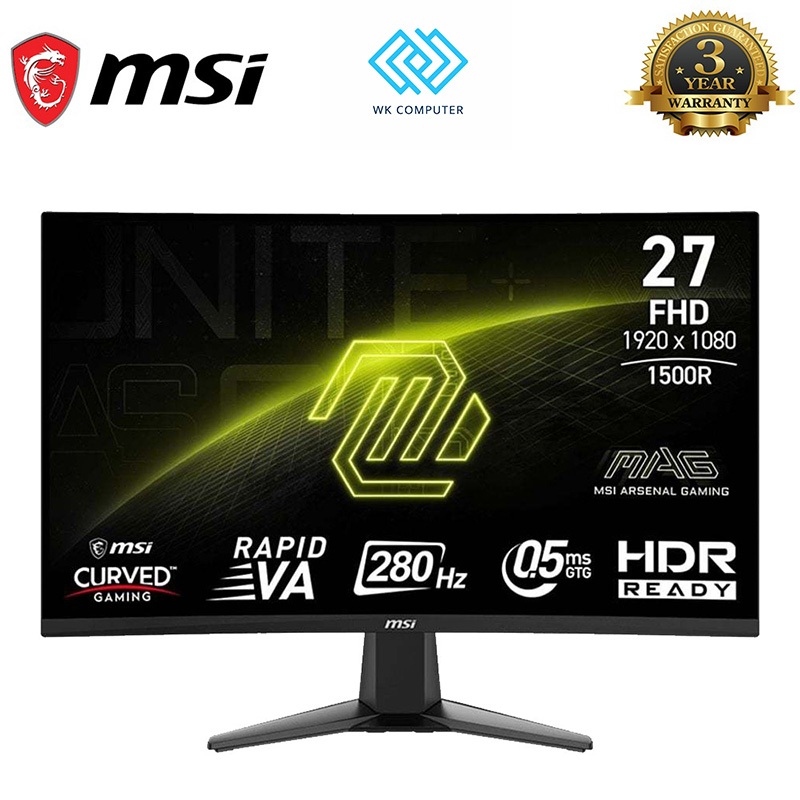 (Full Vat) Màn Hình MSI MAG 274CXF | 27 inch Cong, 280Hz, Full HD, Mới-BH 36T