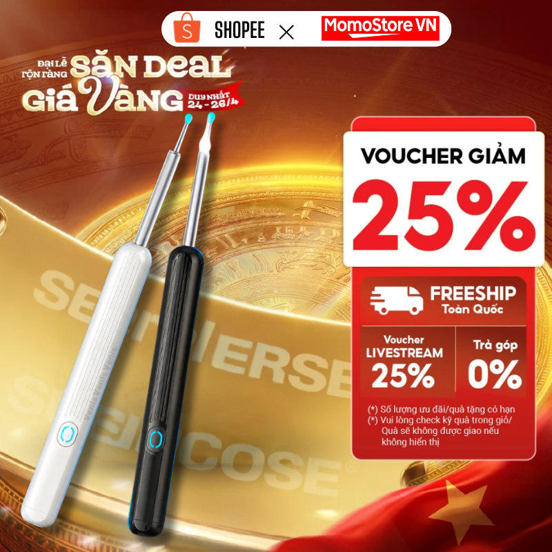 Dụng Cụ Lấy Ráy Tai Có Camera NE3 Pro Nội Soi Full HD Pin Sạc Hình Ảnh Rõ Nét