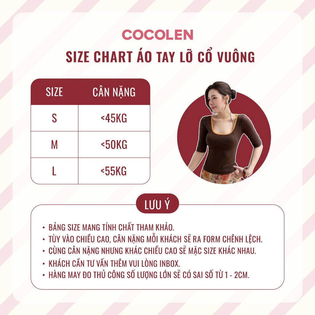 Áo Tay Lỡ Cổ Vuông COCOLEN Kiểu Dáng Trẻ Trung, Năng Động Phối Viền Khỏe Khắn Chất Liệu Rib Hàn Mềm Mịn, Đầm Tay - A102 | BigBuy360 - bigbuy360.vn
