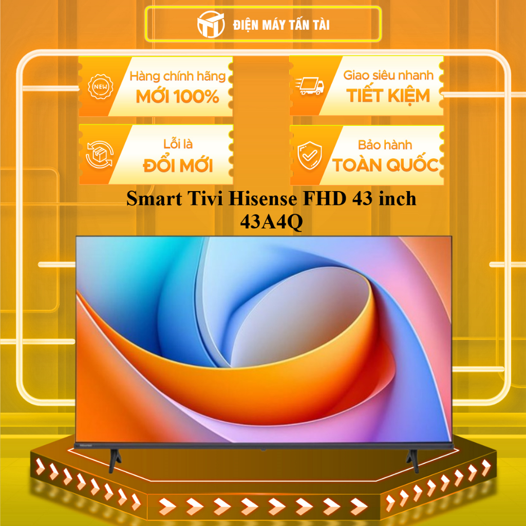 (HCM) - 43A4Q  - Smart Tivi Hisense FHD 43 inch 43A4Q