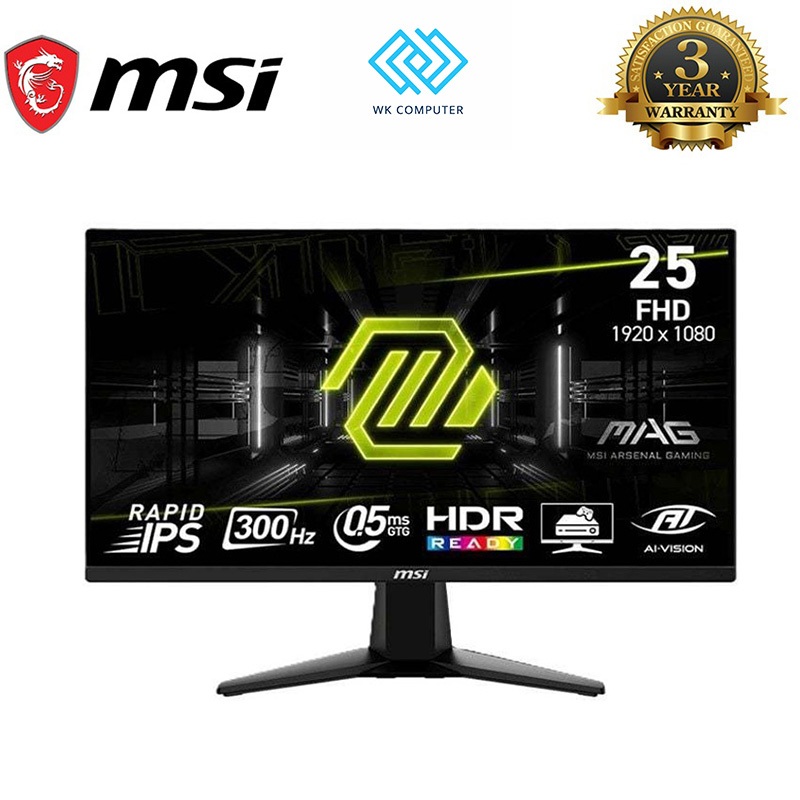 (Full Vat) Màn Hình MSI MAG 255XF | 25" FHD IPS 300Hz 0.5ms, Mới - Bảo hành 36 Tháng