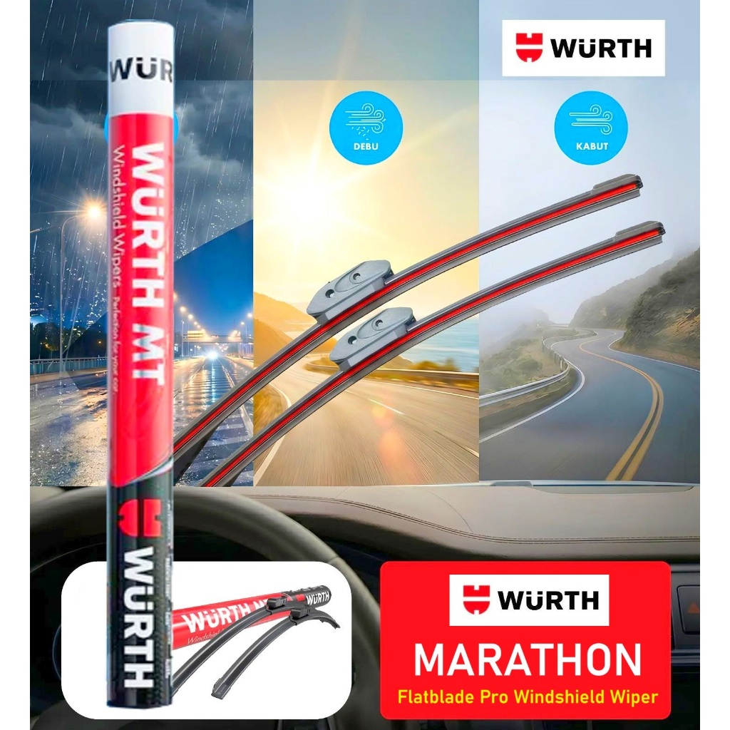 Bộ Gạt Mưa Wurth Marathon Pro Cho Mercedes (W213) E200 E230 E240 E250 E280 E300 E350 E400 (2016-2022