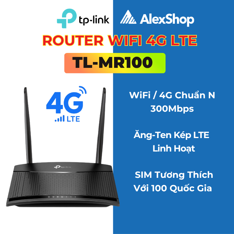 Phát 4G TP-Link MR100 / MR100 / MR6400 Phát Wifi 4G Trong Nhà / Ngoài Trời
