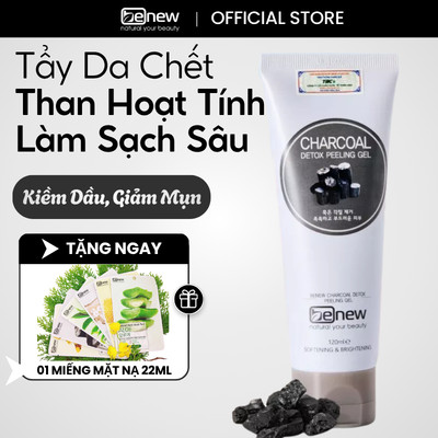 Tẩy Da Chết Than Hoạt Tính BENEW Charcoal Detox Peeling Gel Dưỡng Sáng, Làm Sạch Sâu 120ml