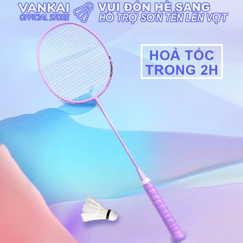 Vợt cầu lông đã đan lưới Guangyu chính hãng 75g, 6U/G5 khung carbon nhẹ căng dây theo yêu cầu