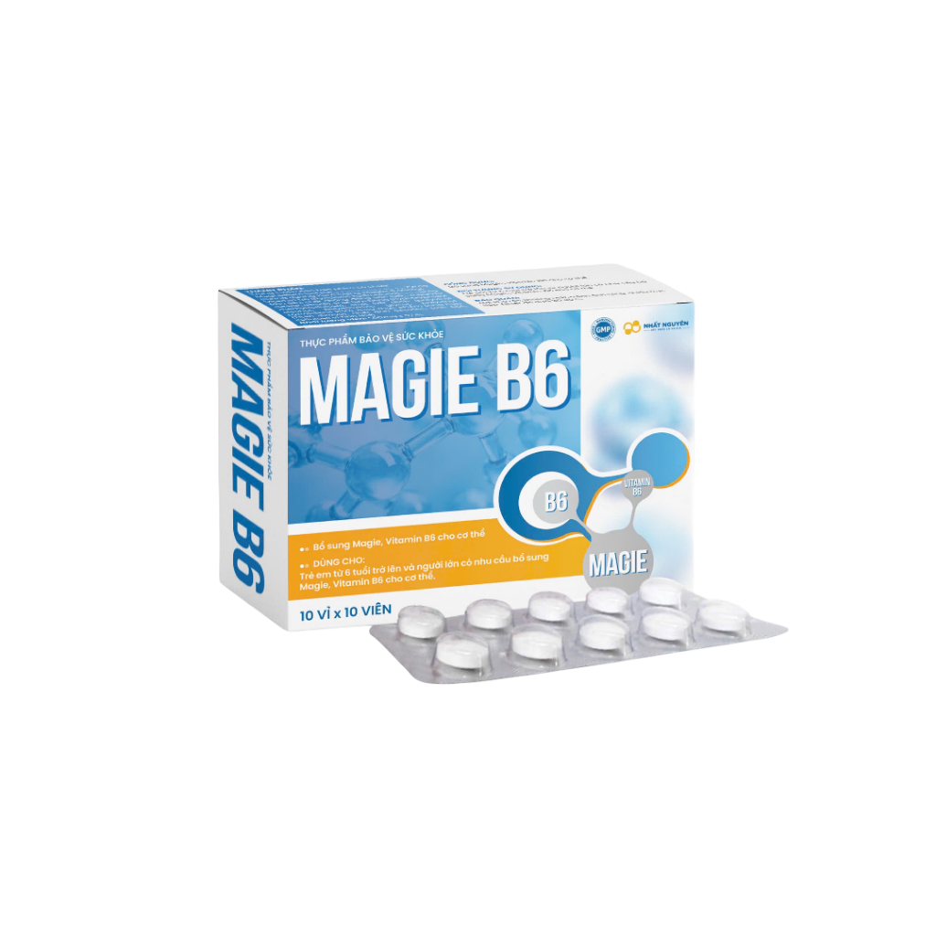 Magie B6, Bổ Sung Magie Vitamin B6, Giảm Chuột Rút Đau Cơ Căng Thẳng Thần Kinh Suy Nhược Mệt Mỏi
