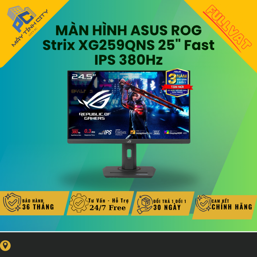 [FULL VAT] MÀN HÌNH ASUS ROG Strix XG259QNS 25" Fast IPS 380Hz chuyên game - NEW BẢO HÀNH 36 THÁNG
