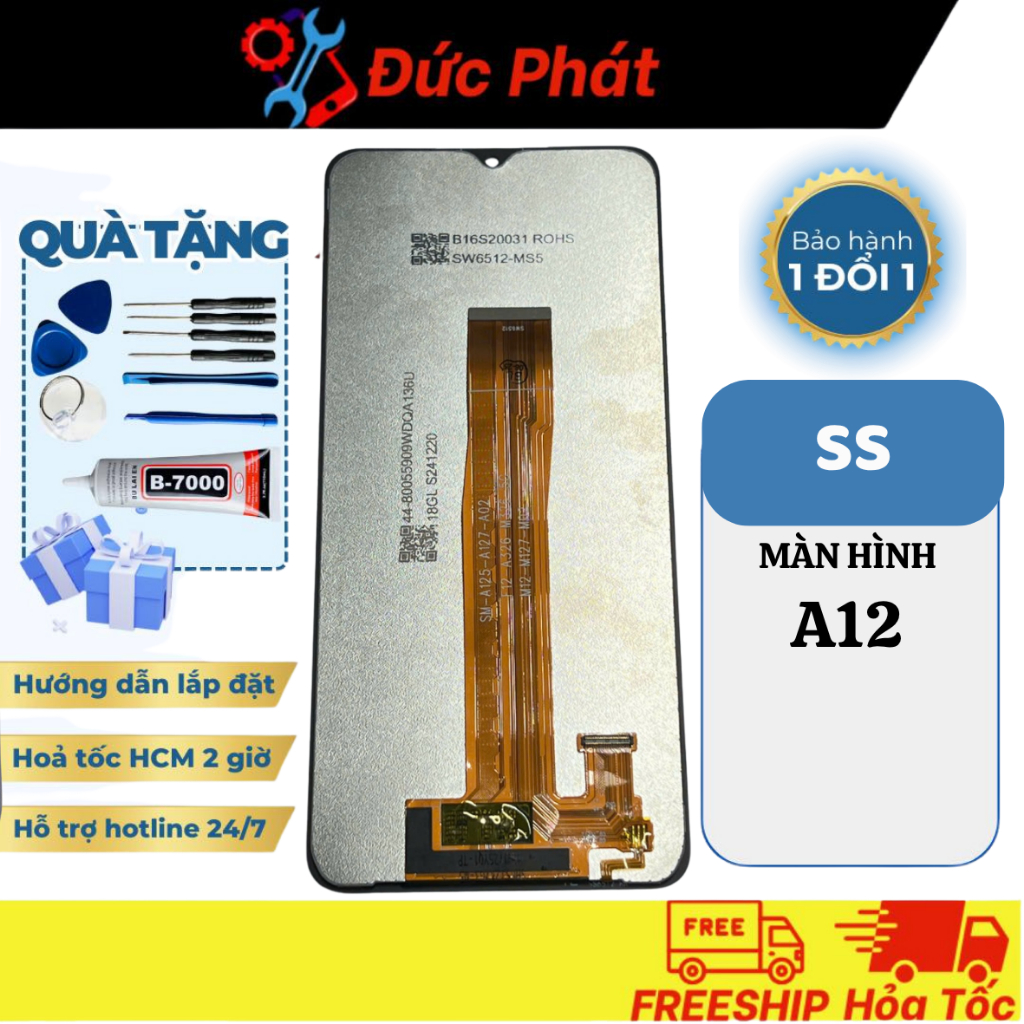Màn Hình Thay Thế SS A12 ( A125F/ A127F ) / A12 cáp đa năng (A02 / A32-5G /M02/M32 5G /F12) (Tặng keo bộ sửa))