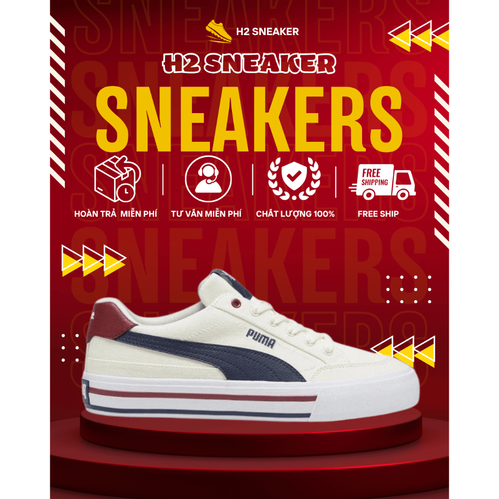 Giày Sneaker Puma Court Fs Dáng Basic Full Box