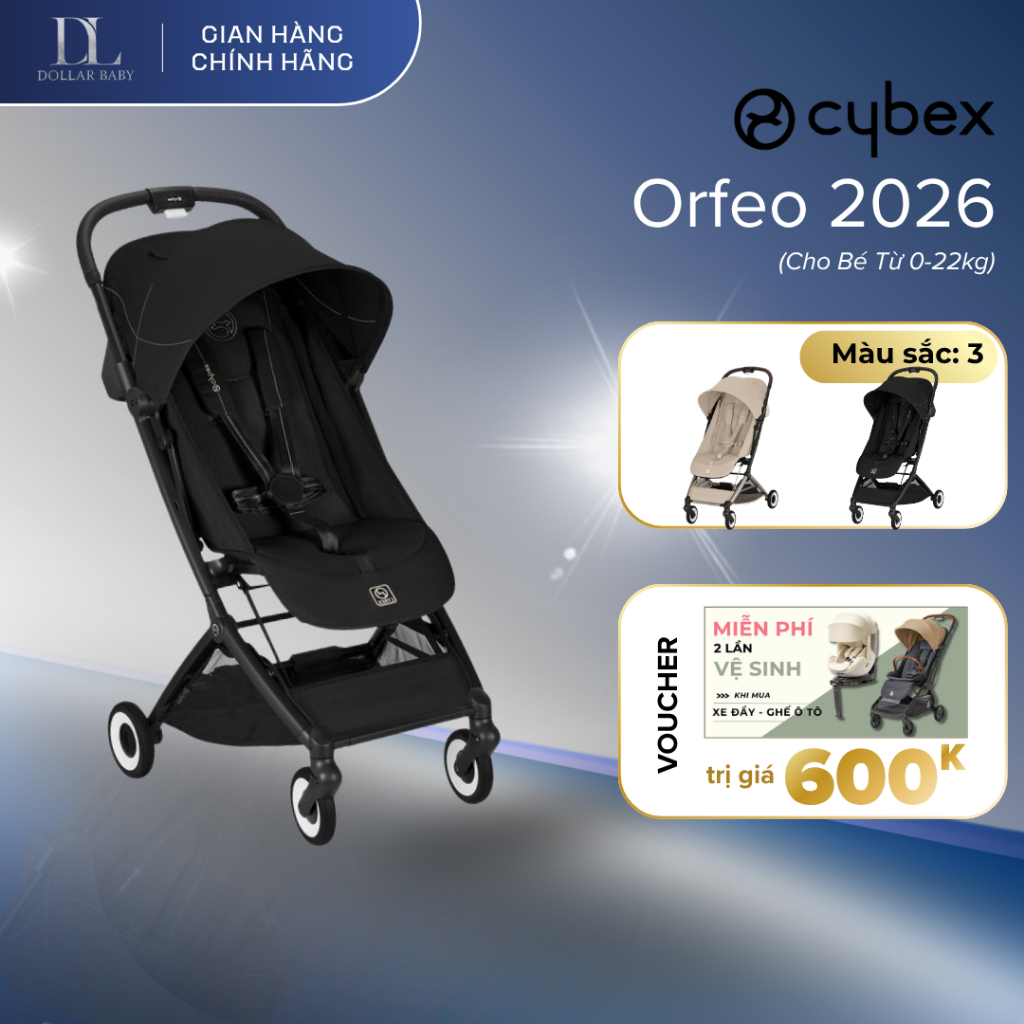 Xe Đẩy Cao Cấp Cybex Orfeo 2026 -  Siêu Nhẹ 6.3Kg, Vừa Khoang Hành Lý, 1 Chiều - Chính Hãng Đức.