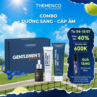 Combo 3 Hỗ Trợ Giúp Hỗ Trợ Dưỡng Sáng và Cấp Ẩm, Sữa Rửa Mặt 120ml, Recomen 30ml Và Kem Dưỡng 50ml Themenco