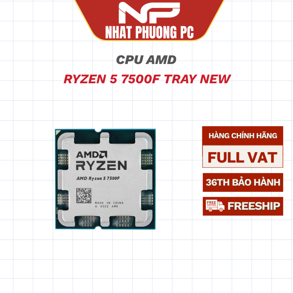 CPU AMD RYZEN 5 7500F TRAY NEW
