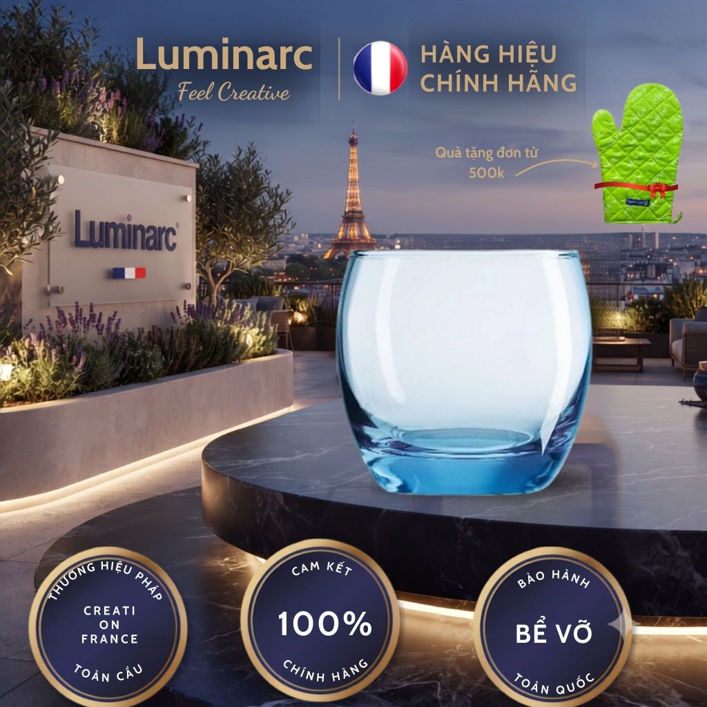 Bộ cốc (ly) thủy tinh Luminarc Salto 6 chi tiết 320ml - J1584 | Hàng chính hãng, thủy tinh chịu lực