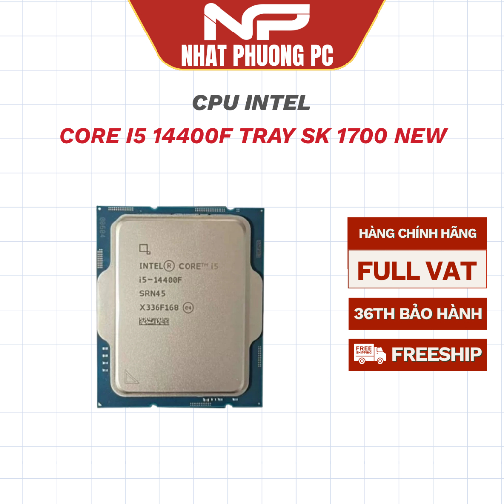 CPU INTEL CORE I5 14400F TRAY SK 1700 NEW