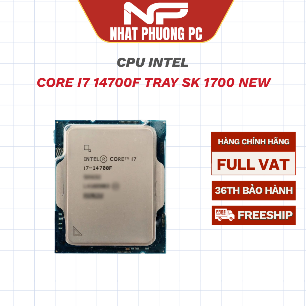 CPU INTEL CORE I7 14700F TRAY SK 1700 NEW