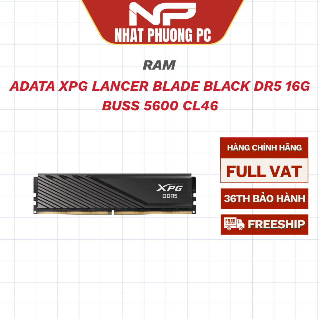 RAM ADATA XPG LANCER BLADE BLACK DR5 16G BUSS 5600 NEW CL46