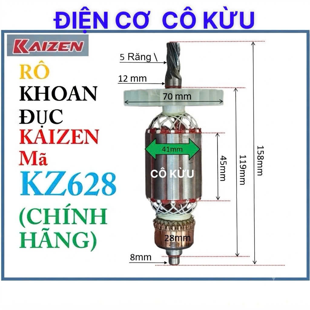 KAIZEN 628 - RÔ KHOAN ĐỤC KAIZEN MÃ KZ628 (CHÍNH HÃNG) ivs