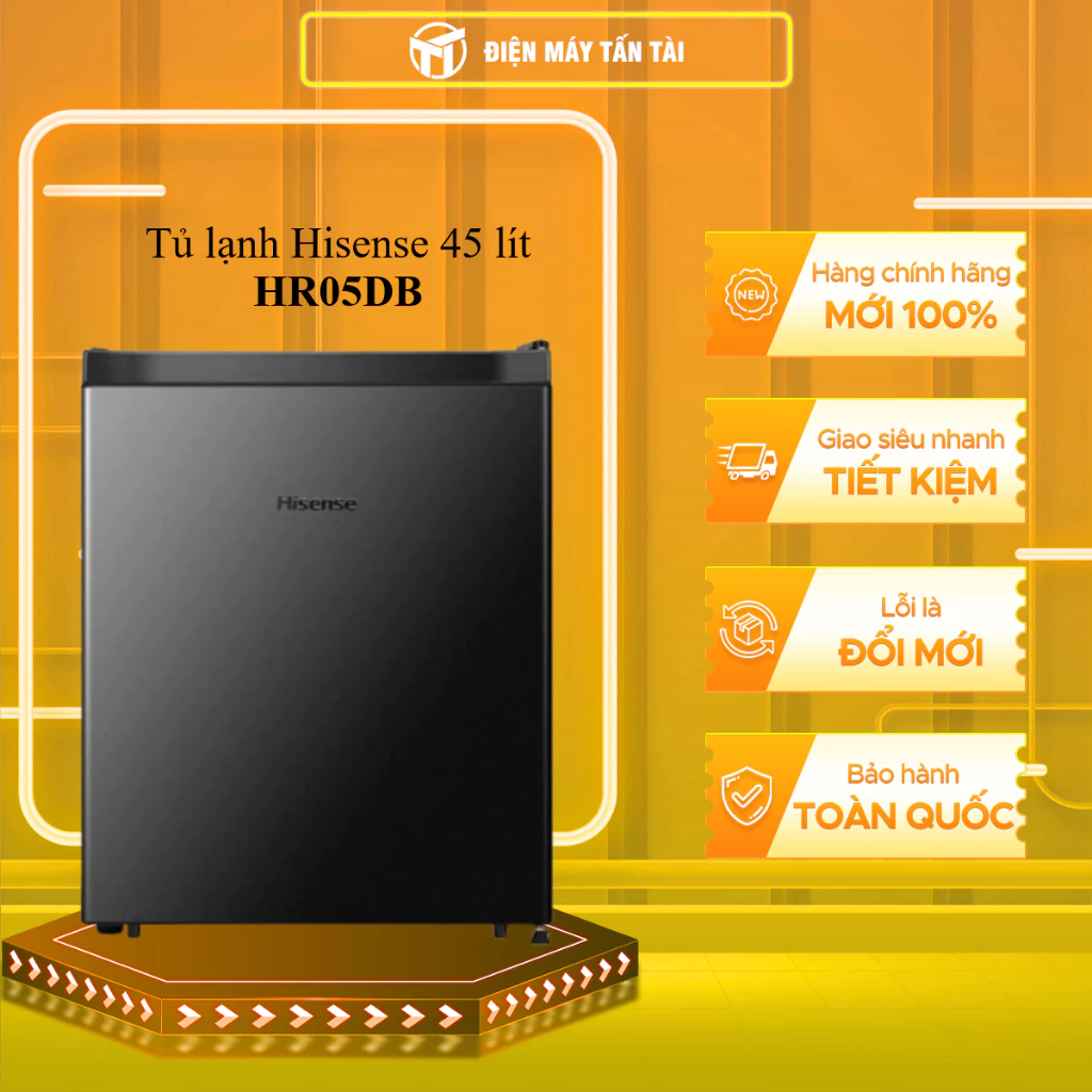 (HCM) - HR05DB - Tủ lạnh Hisense 45 lít (CÓ ĐÓNG TUYẾT) HR05DB