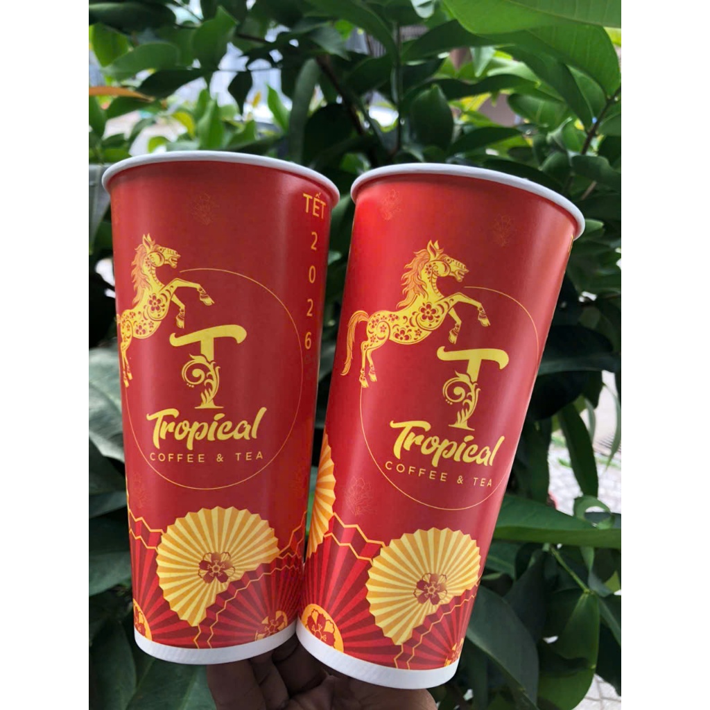 [COMBO 50] Ly Giấy 22oz (650ml) In Sẵn 2 Lớp PE