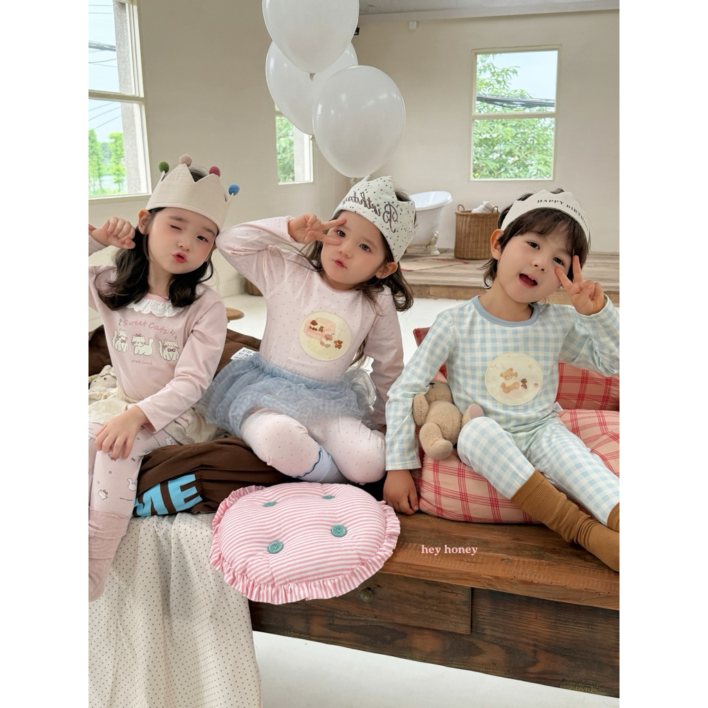[ Có Sẵn  - Hey Honey Chính Hãng 🌟]  Bộ thu đông Hey Honey dài tay chất cotton co dãn cho bé mặc Thu
