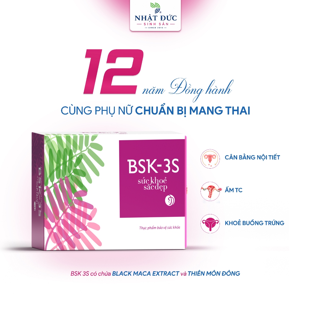 BSK-3S Chính Hãng Cân Bằng Nội Tiết Chăm Sóc Sức Khỏe Sinh Sản Nữ Chuẩn Bị Mang Thai
