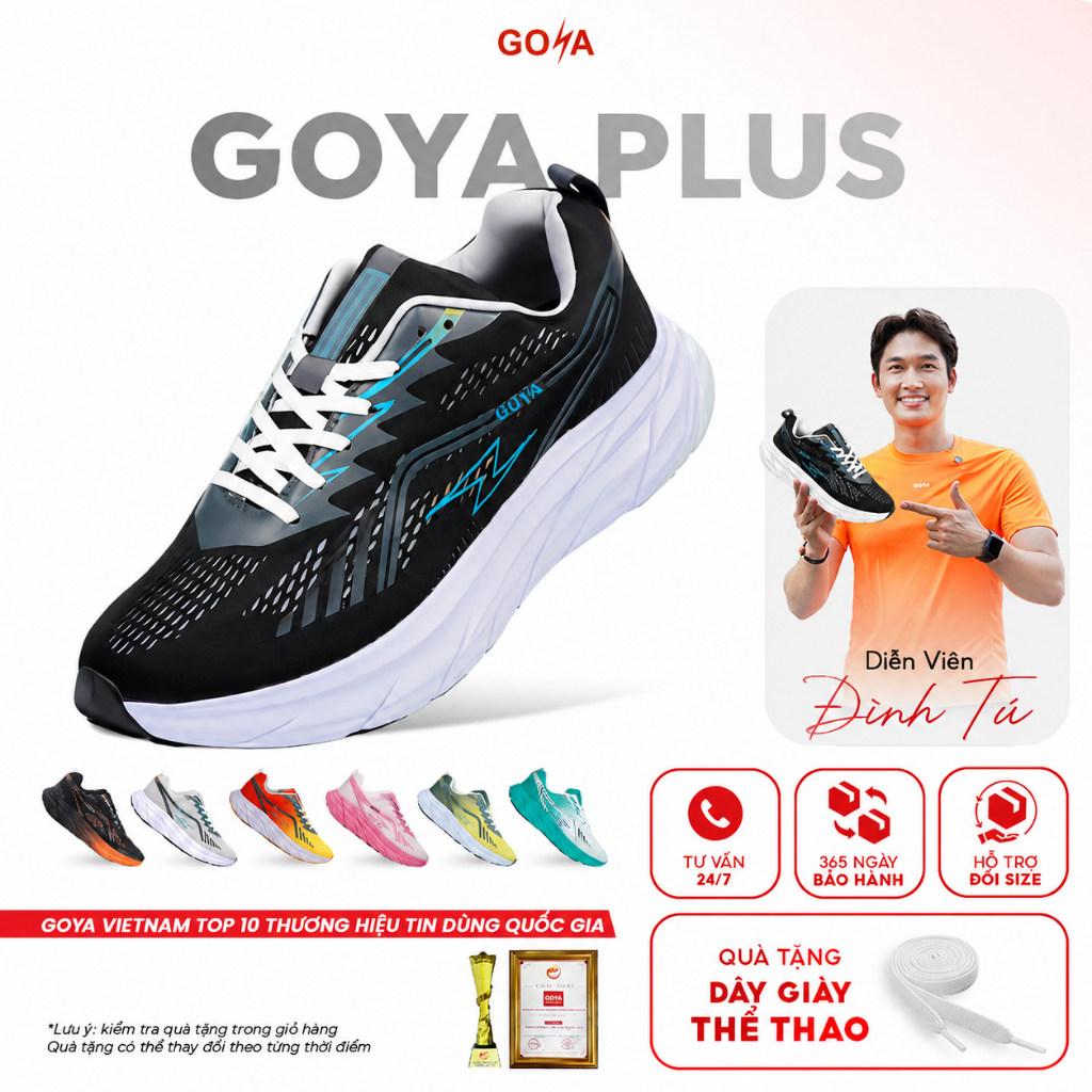 Giày Chạy Bộ GOYA TRAINING PLUS Chính Hãng - Đế Eva Foam Cao Cấp, Nhẹ, Êm Phù Hợp Đi Bộ, Chạy Bộ, Đi