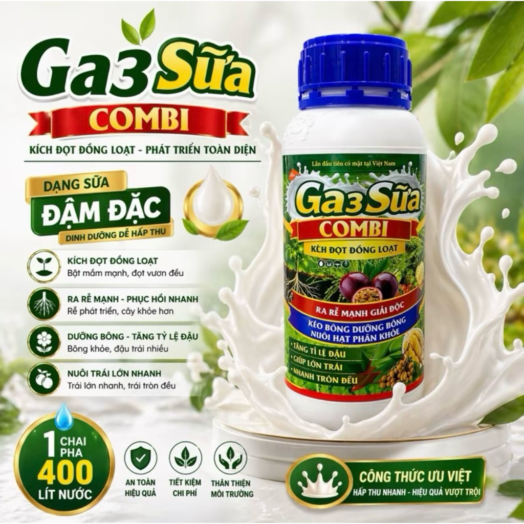 Ga3 sữa + combi chai 500ml