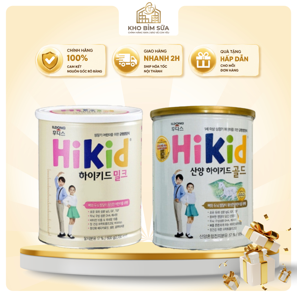 Sữa Hikid Hàn Quốc Tăng Chiều Cao Cho Bé – Hikid Bò / Hikid Dê 600g