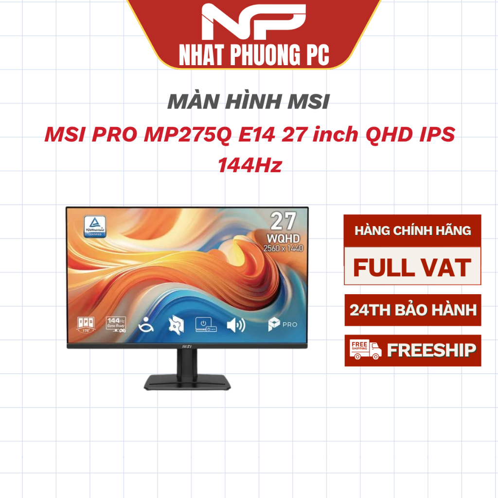 Màn Hình MSI PRO MP275Q E14 27 inch QHD IPS 144Hz