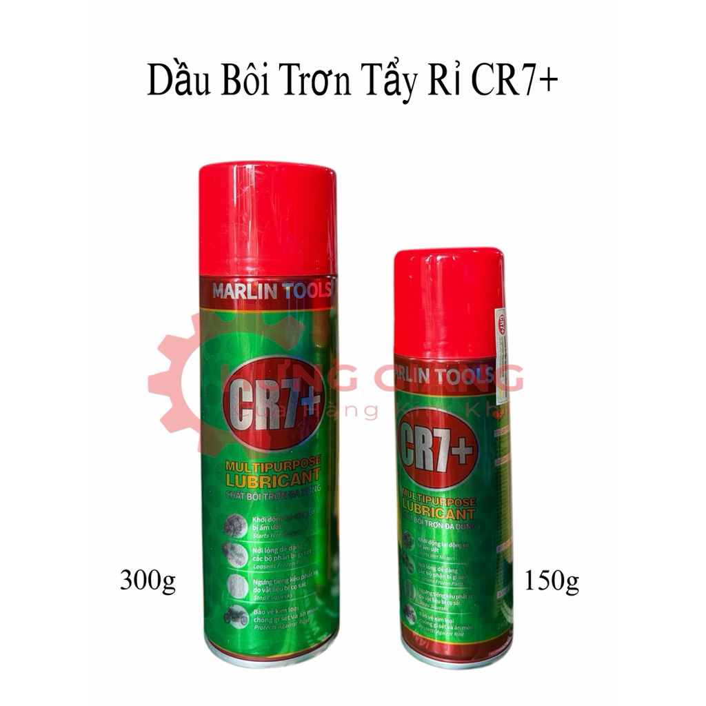 Chai Xịt Tẩy Rỉ, Dầu Bôi Trơn CR7+ CHÍNH HÃNG Marlin Tools