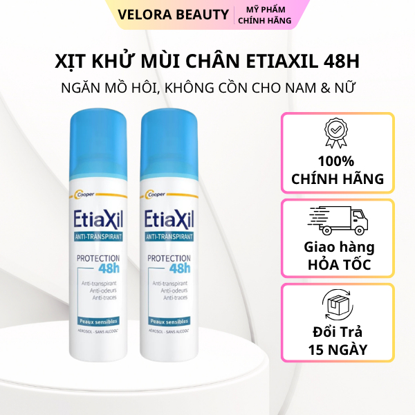 Xịt Khử Mùi Chân Etiaxil 100ml khử mùi ngăn mồ hôi dành cho chân suốt 48h dành cho nam & nữ