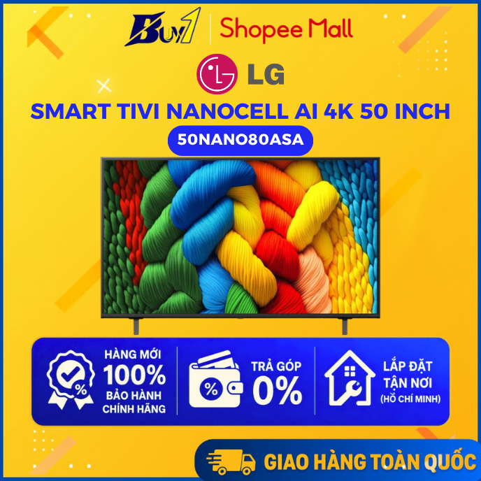 50NANO80ASA - Smart Tivi NanoCell LG AI 4K 50 inch 50NANO80ASA - Hàng Chính Hãng