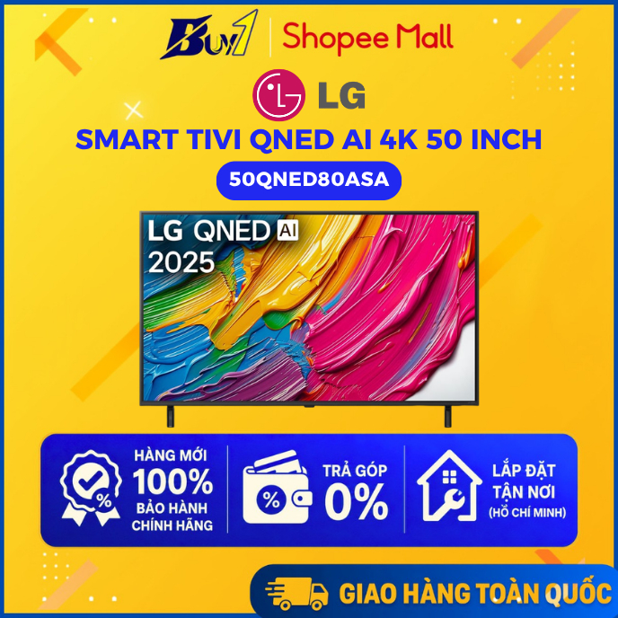 50QNED80ASA - Smart Tivi LG QNED AI 4K 50 Inch 50QNED80ASA - Hàng Chính Hãng