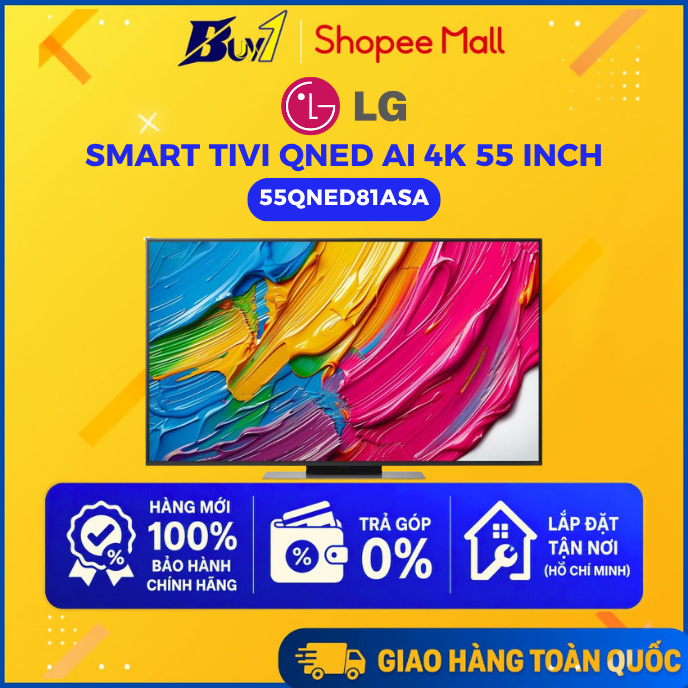 55QNED81ASA - Smart Tivi QNED LG AI 4K 55 inch 55QNED81ASA - Hàng Chính Hãng
