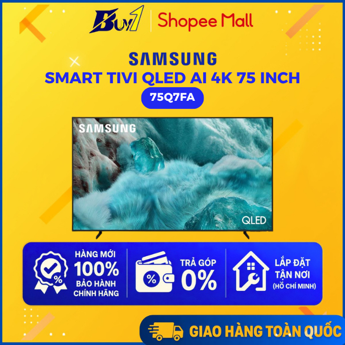 75Q7FA - Smart Tivi QLED Samsung AI 4K 75 inch QA75Q7FA - Hàng Chính Hãng
