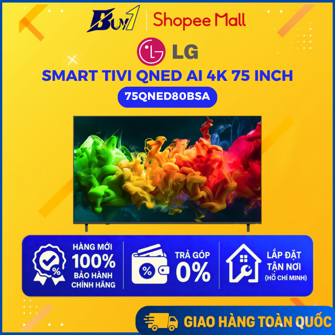 75QNED80BSA - Smart Tivi LG QNED AI 4K 75 Inch 75QNED80BSA - Hàng Chính Hãng