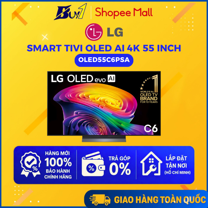 OLED55C6PSA - Smart Tivi OLED LG AI 4K 55 inch OLED55C6PSA - Hàng Chính Hãng