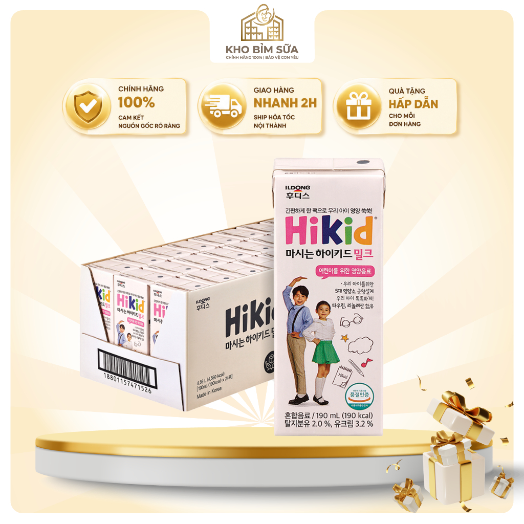 Sữa Hikid, Sữa công thức pha sẵn Hikid hỗ trợ phát triển chiều cao tối đa cho bé từ 1 tuổi trở lên -