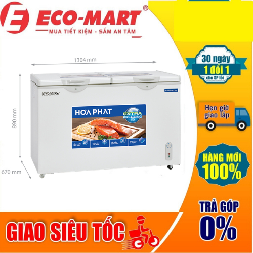HPF BD8245 Tủ đông Hòa Phát BD8245  2 chế độ ,dàn đồng,Inverter 245 Lít