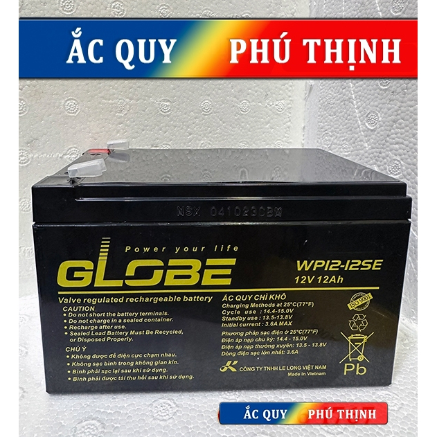 AQ lưu điện GLOBE 12v - 12Ah WP12-12SE