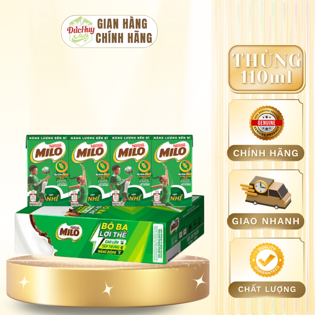 Thùng 48 hộp sữa lúa mạch MILO® 110ml (48x110ml)
