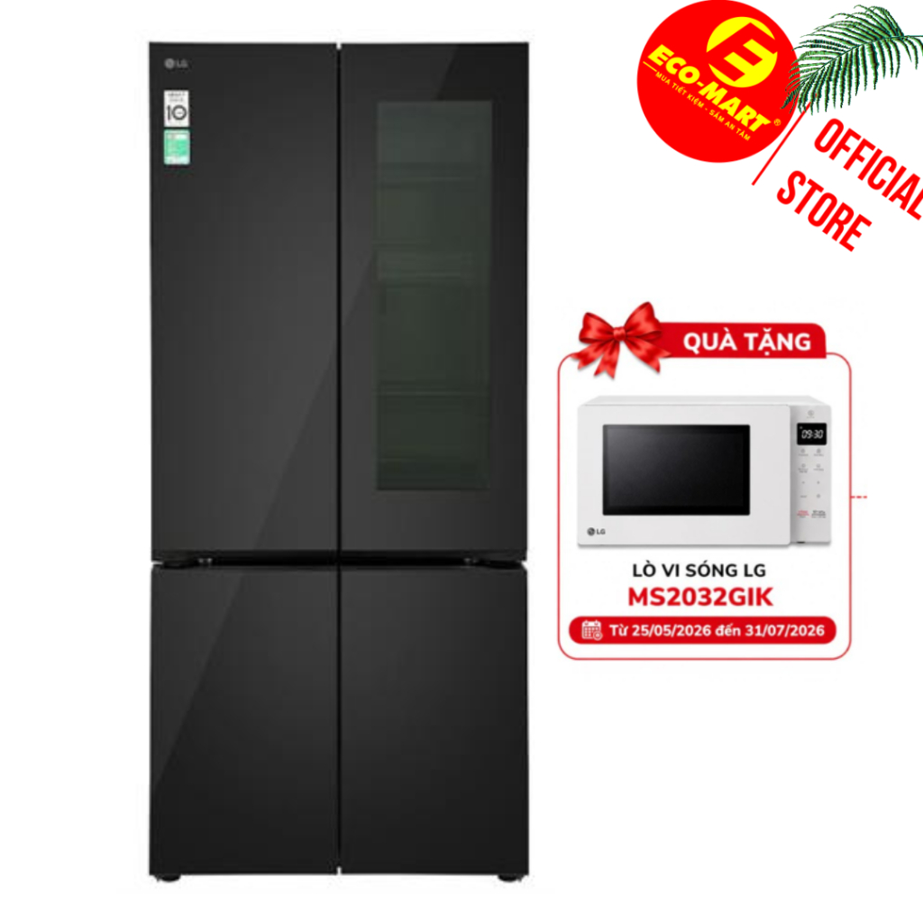 LFB61BLGAI Tủ lạnh LG Inverter 617 lít Multi Door InstaView LFB61BLGAI