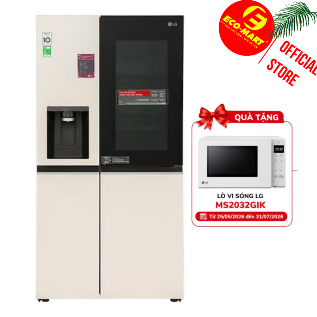 X257BG Tủ lạnh LG Inverter 635 Lít Side By Side InstaView Door-in-Door GR-X257BG