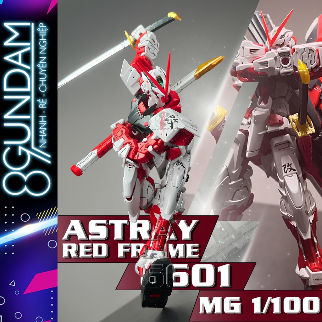 [CÓ SẴN] Mô Hình Lắp Ráp 6601 MG 1/100 Astray Red Frame Kai Fighter
