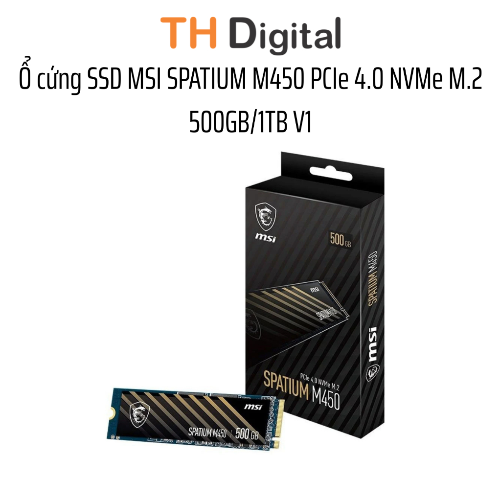 Ổ cứng SSD MSI SPATIUM M450 PCIe 4.0 NVMe M.2 500GB v1 | 1TB V1 - Hàng chính hãng