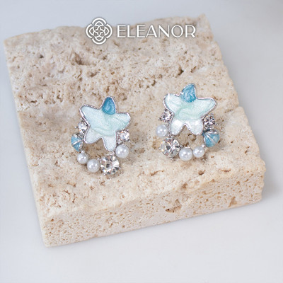 Bông tai nữ chuôi bạc 925 Eleanor Accessories hình sao biển phụ kiện trang sức khuyên tai 12187