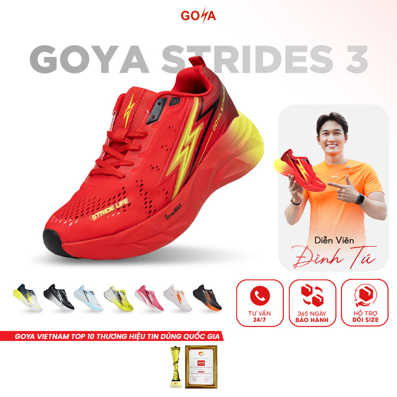 Giày Thể Thao Chạy Bộ Nam Nữ GOYA STRIDES 3 Năm 2026 1 - Siêu Êm, Thoáng Khí,Thời Trang | BigBuy360 - bigbuy360.vn
