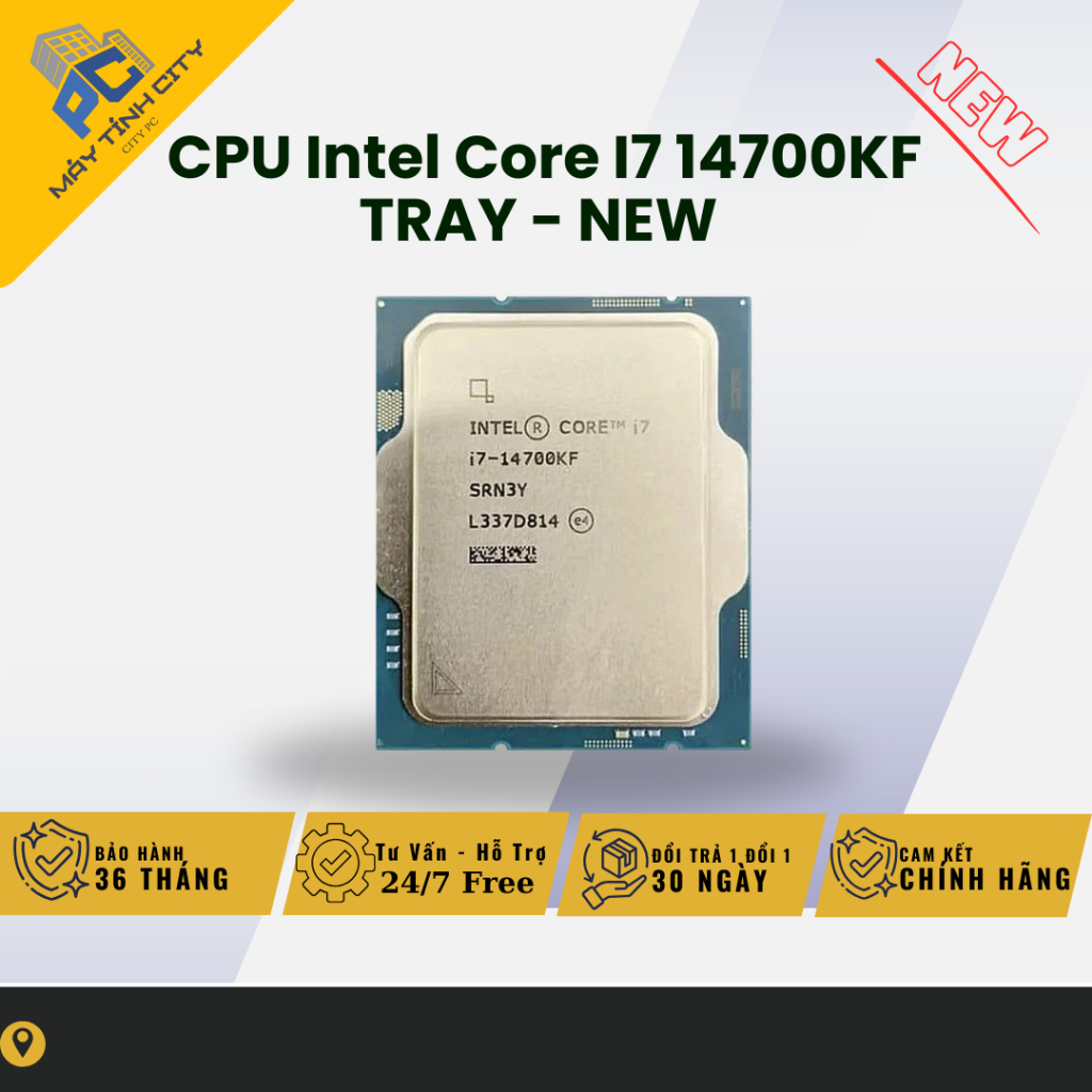 CPU Intel Core I7 14700F TRAY - NEW BẢO HÀNH 36 THÁNG
